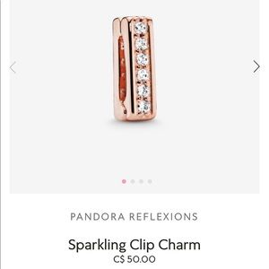 Pandora bracelet "sparkling clip charm"
